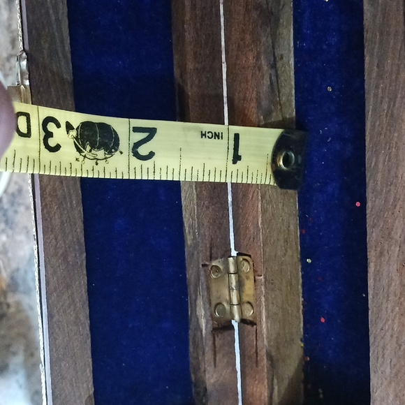 COFFIN Brass Wooden Trinket Hinged Incense Box Vintage Apothecary Style - Picture 11 of 11